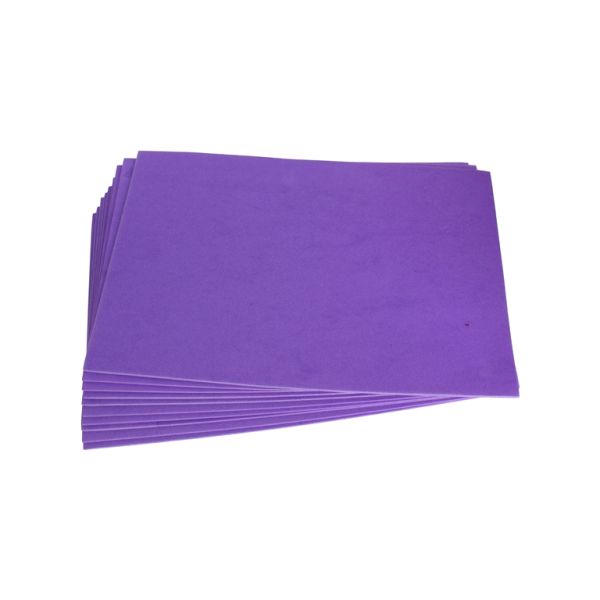 MATERIALS FOR CRAFT AND DECORATION - PAPER FOR DECORATION - FOAM SHEET - 19x30cm - PURPLE - SECOND-RATE - PACKAGE 10pcs. Thickness -2.0mm