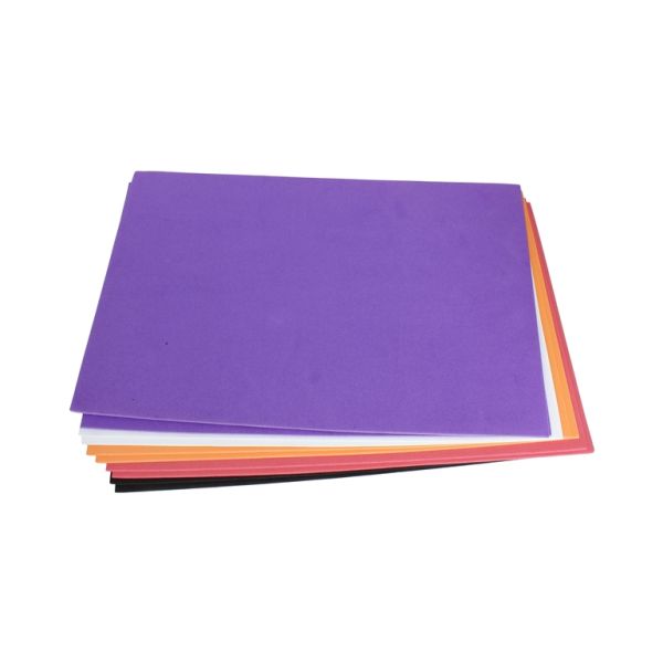 MATERIALS FOR CRAFT AND DECORATION - PAPER FOR DECORATION - FOAM SHEET - 19x30cm - MIX 02 - SECOND-RATE - PACKAGE 10pcs. Thickness -1.8mm