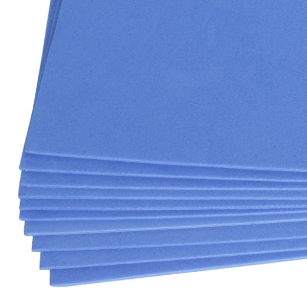 PAPER FOR DECORATION - FOAM SHEET - 19x30cm - BLUE - SECOND-RATE - PACKAGE 10pcs. Thickness -1.8mm