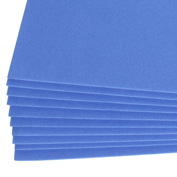 PAPER FOR DECORATION - FOAM SHEET - 19x30cm - BLUE - SECOND-RATE - PACKAGE 10pcs. Thickness -2.4mm
