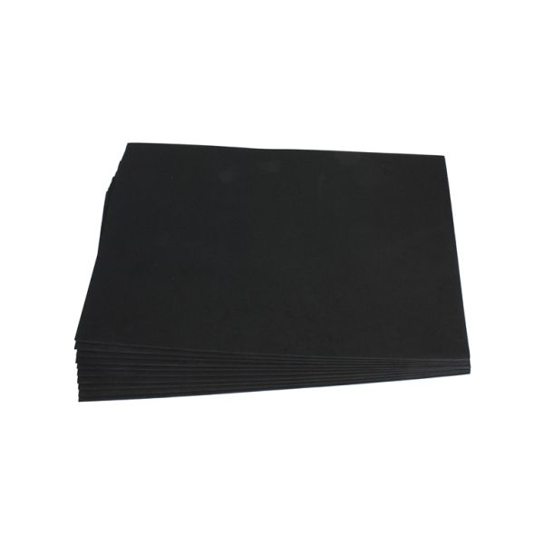 MATERIALS FOR CRAFT AND DECORATION - PAPER FOR DECORATION - FOAM SHEET - 19x30cm - BLACK - SECOND-RATE - PACKAGE 10pcs. Thickness -1.8mm