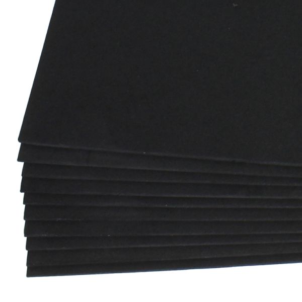 PAPER FOR DECORATION - FOAM SHEET - 19x30cm - BLACK - SECOND-RATE - PACKAGE 10pcs. Thickness -1.8mm