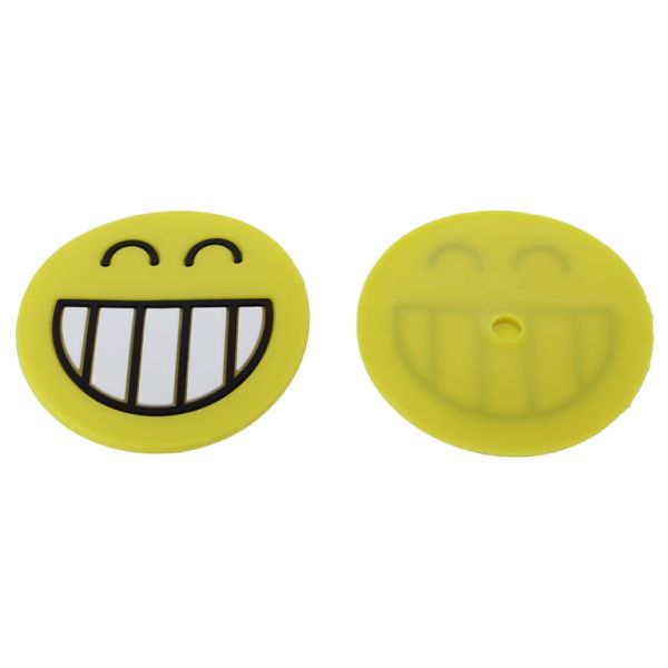 ПЛАСТМАСОВИ МЪНИСТА - ГУМЕНИ 3D - ЗА ЗАЛЕПВАНЕ - ЕМОТИКОН УСМИВКА 06 - 60х2мм ЖЪЛТО-ЧЕРНО-БЯЛО - ПАКЕТ 20 бр.