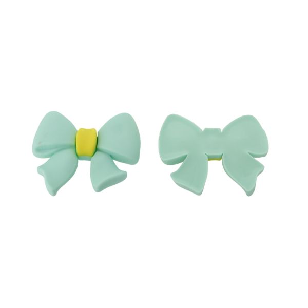 ПЛАСТМАСОВИ МЪНИСТА - ГУМЕНИ 3D - ЗА ЗАЛЕПВАНЕ - ПАНДЕЛКА 08 - 47х40х6мм МЕНТА-ЖЪЛТО - 4 бр.