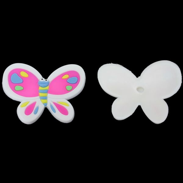 ПЛАСТМАСОВИ МЪНИСТА - ГУМЕНИ 3D - ЗА ЗАЛЕПВАНЕ - ПЕПЕРУДА 03 - 62х55х2мм БЯЛО-РОЗОВО-ЖЪЛТО - 4 бр.