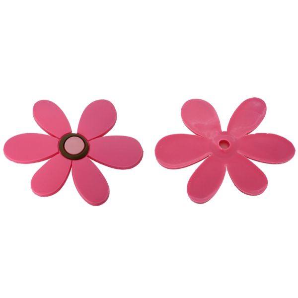 ПЛАСТМАСОВИ МЪНИСТА - ГУМЕНИ 3D - ЗА ЗАЛЕПВАНЕ - ЦВЕТЕ 17 - 62х76х3мм РОЗОВО Т.-КАФЯВО-РОЗОВО СВ. - 4 бр.