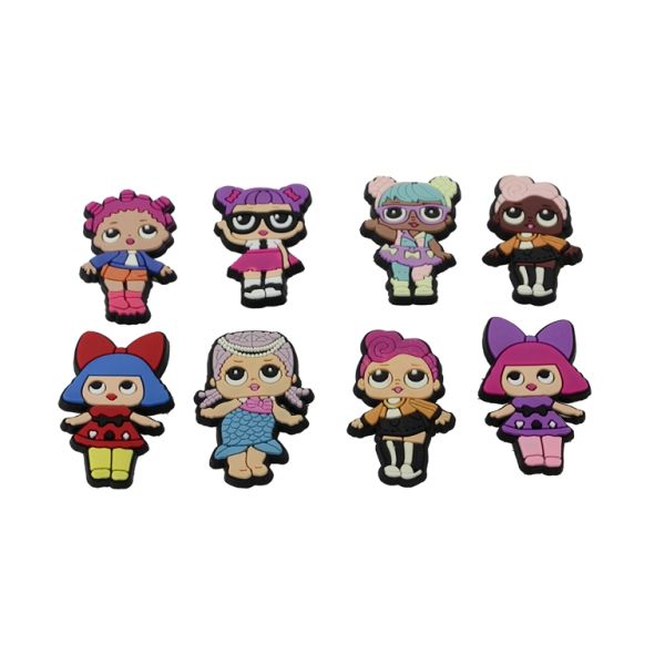 ПЛАСТМАСОВИ МЪНИСТА - ГУМЕНИ 3D - ЗА ЗАЛЕПВАНЕ - МОМИЧЕТА МИКС 01 - 36х20х3мм МИКС - 10 бр.