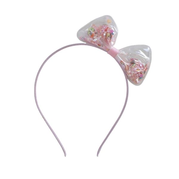 JEWELRY - ACCESSORY FOR HAIR - TIARA WITH RIBBON D039 - METAL AND SATIN - PINK (LIGHT)-PINK-PEACH - 1pc.