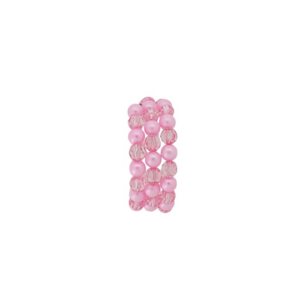 JEWELRY - CHILDREN'S BRACELET - MEMORY WIRE AND PLASTIC - BALL G174 - PINK (LIGHT)-PINK - 1pc.