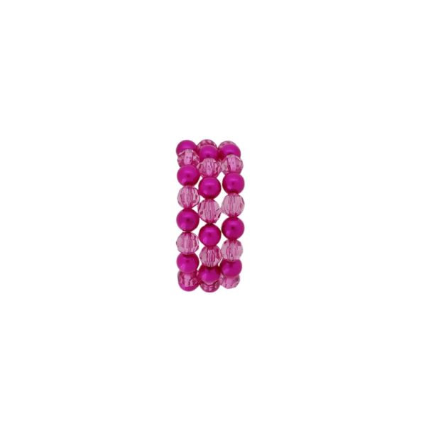 JEWELRY - CHILDREN'S BRACELET - MEMORY WIRE AND PLASTIC - BALL G174 - CYCLAMEN (LIGHT)-CYCLAMEN - PACKAGE 12pcs.