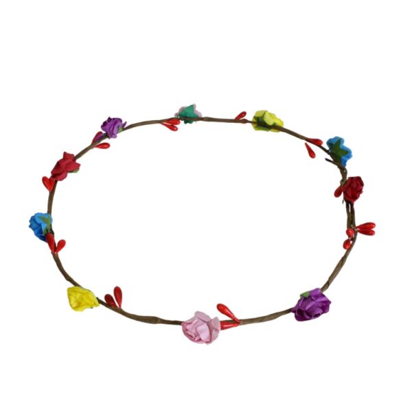 БИЖУТЕРИЯ - АКСЕСОАР ЗА КОСА - ДИАДЕМА ВЕНЕЦ С ЦВЕТЯ D040 - ТЕЛ И ХАРТИЯ - МИКС 02 - 1 бр.