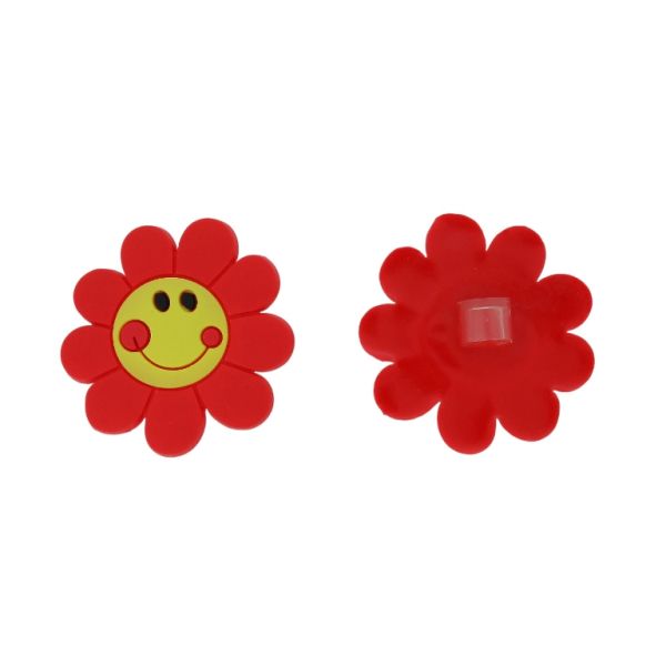 ПЛАСТМАСОВИ МЪНИСТА - ГУМЕНИ 3D - ДЕКОРАЦИЯ - ЦВЕТЕ 20 - 50х3мм ЧЕРВЕНО-ЖЪЛТО - ПАКЕТ 20 бр.