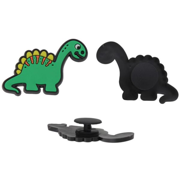 ПЛАСТМАСОВИ МЪНИСТА - ГУМЕНИ 3D - КОПЧЕ - ДИНИЗАВЪР 08 - 35х26х3мм ОРАНЖЕВО-БЯЛО - ПАКЕТ 20 бр.