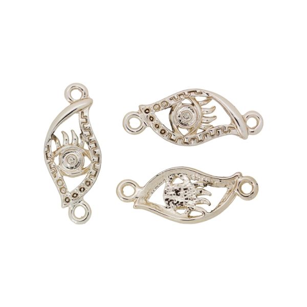 METAL BEADS WITH GLOSS - CONNECTING ELEMENT - 2 RINGS - EYE 01 - 30x12x2mm GOLD - PACKAGE 100g 56pcs. Hole-2.0mm