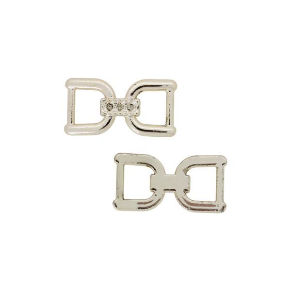 METAL BEADS WITH GLOSS - CONNECTING ELEMENT - LETTER D 01 - 25x13x1.7mm GOLD (LIGHT) - PACKAGE 100g 60pcs.