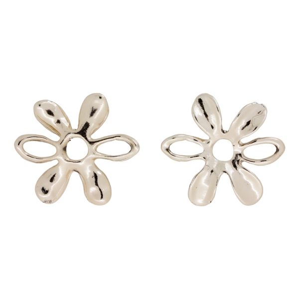 METAL BEADS WITH GLOSS - CONNECTING ELEMENT - FLOWER 26 - 27x25x2mm GOLD - PACKAGE 100g 54pcs. Hole-7x3mm