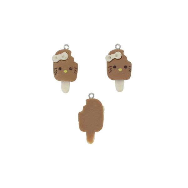 ПЛАСТМАСОВИ МЪНИСТА - РЕЗИН 3D - ВИСУЛКА - КИТИ 09 СЛАДОЛЕД - 16х33х6мм КАФЯВО-ЕКРЮ - 2 бр. Отвор-1.8мм