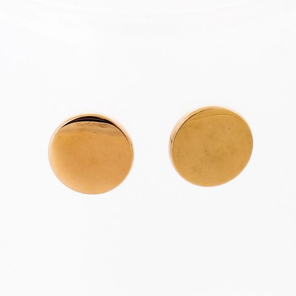 JEWELRY - EARRINGS - SCREW - STAINLESS STEEL - CIRCLE Е656 - 1.2x1.2cm ROSE GOLD - PACKAGE 6 pairs