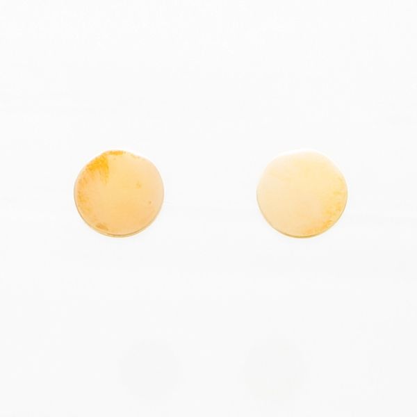 JEWELRY - EARRINGS - SCREW - STAINLESS STEEL - CIRCLE Е733 - 1.0cm ROSE GOLD - PACKAGE 6 pairs