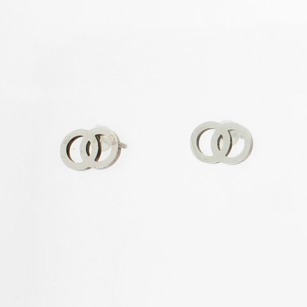 JEWELRY - EARRINGS - SCREW - STAINLESS STEEL - CIRCLES Е768 - 0.9x0.6cm NICKEL - PACKAGE 6 pairs