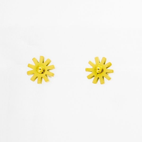 БИЖУТЕРИЯ - ОБЕЦИ - ВИНТ - СТОМАНА - СЛЪНЦЕ Е765 - 0.9см ЗЛАТИСТО - 1 чифт