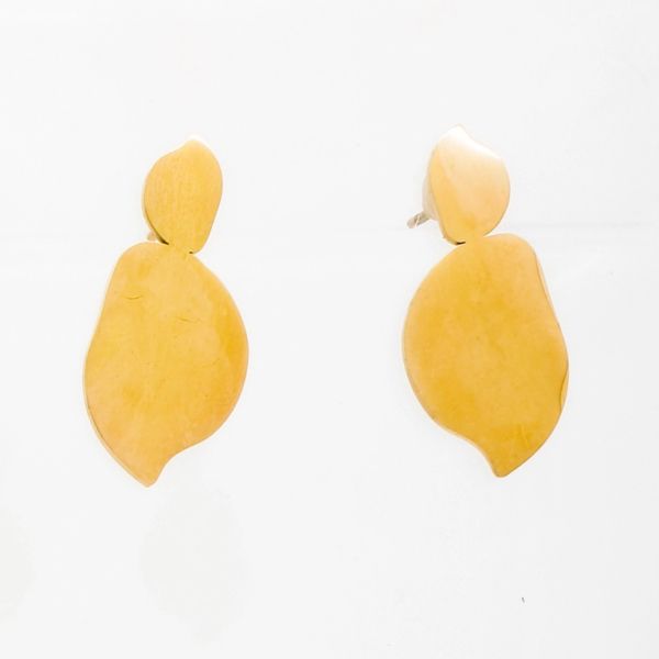 БИЖУТЕРИЯ - ОБЕЦИ - ВИНТ - СТОМАНА - ФОРМА Е732 - 1.1х2.5см ЗЛАТИСТО РОЗОВО - 1 чифт