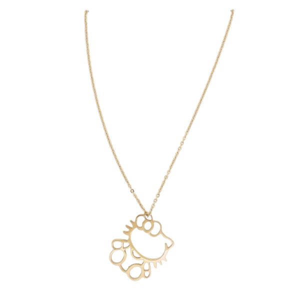  JEWELRY - NECKLACE - BRASS - KITTY K151 - 2.2x2.5cm ROSE GOLD - 1pc.