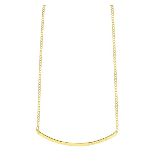  JEWELRY - NECKLACE - BRASS - PLATE WITH INSCRIPTION K113 - 7.3x0.3cm GOLD - 1pc.