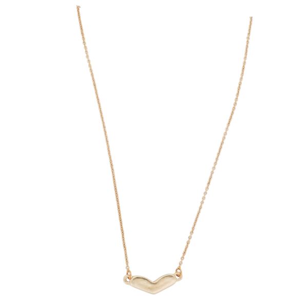  JEWELRY - NECKLACE - BRASS - HEART K135 - 2.1x0.7cm ROSE GOLD - PACKAGE 6pcs.