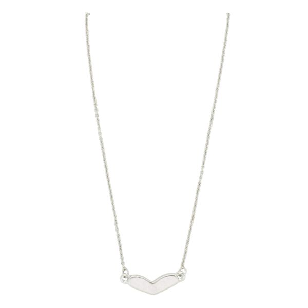  JEWELRY - NECKLACE - BRASS - HEART K135 - 2.1x0.7cm NICKEL - 1pc.