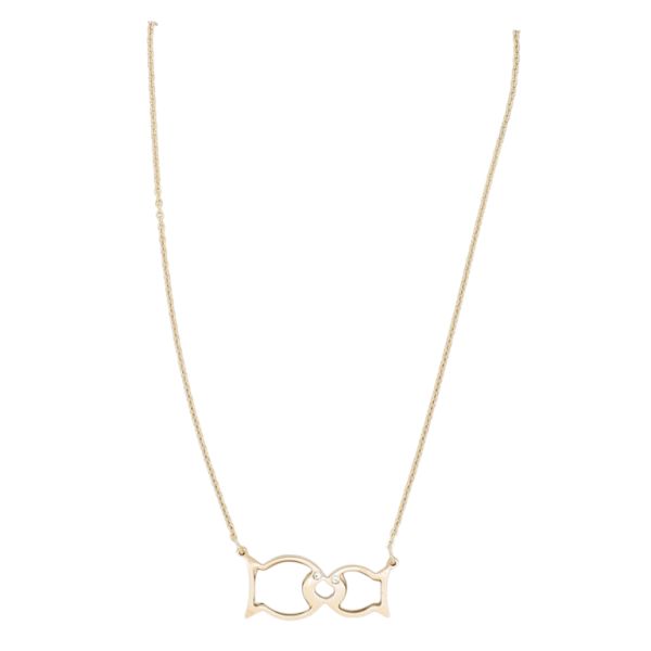  JEWELRY - NECKLACE - BRASS AND MOTHER OF PEARL - FISH K153 - 3.0x1.2cm ROSE GOLD AND WHITE - 1pc.