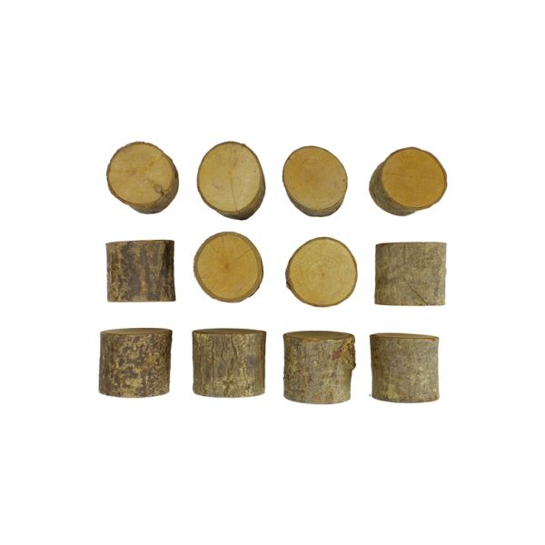 MATERIALS FOR CRAFT AND DECORATION - WOODEN BASES - BLOCK 03 - 4cm - 4-4.5cm NATURAL - SECOND-RATE - 2pcs.