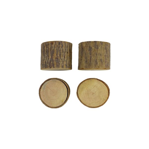 MATERIALS FOR CRAFT AND DECORATION - WOODEN BASES - BLOCK 04 - 6cm - 6-8cm NATURAL - SECOND-RATE - PACKAGE 4pcs.