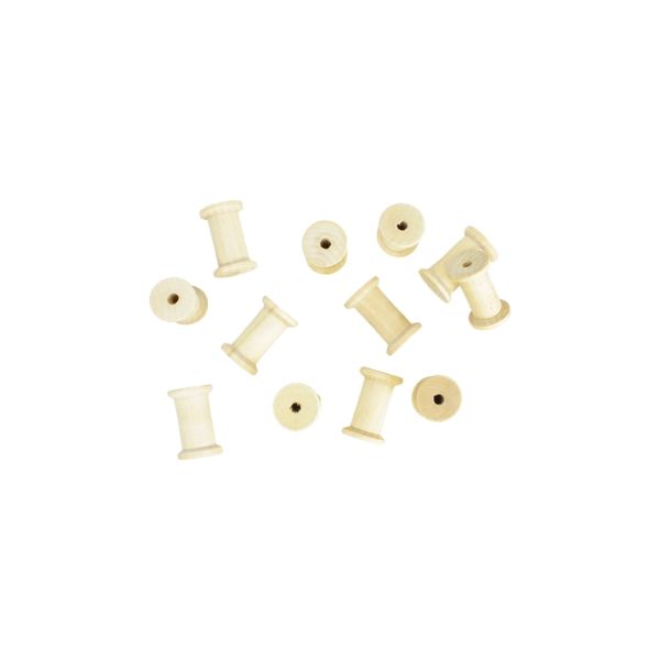 МАТЕРИАЛИ ЗА КРАФТ И ДЕКОРАЦИЯ - ДЪРВЕНИ ОСНОВИ - МАКАРА 04 - 2.5х3.8см НАТУРАЛЕН - ПАКЕТ 30 бр.