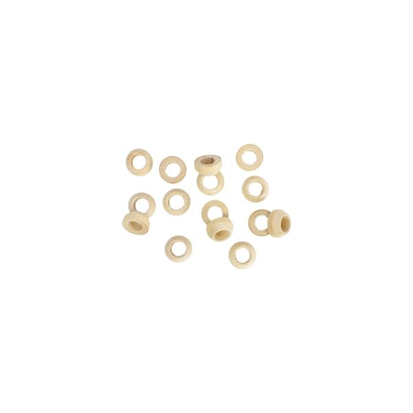 MATERIALS FOR CRAFT AND DECORATION - WOODEN BASES - RING 01 - 2.4х1.1cm NATURAL - 5pcs.
