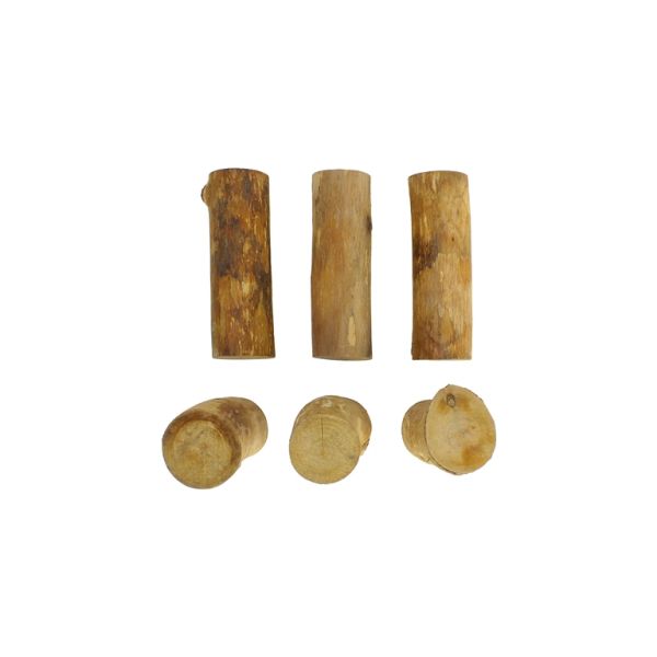 MATERIALS FOR CRAFT AND DECORATION - WOODEN BASES - BLOCK 01 WITHOUT BARK - 10cm - 3-3.5cm NATURAL - SECOND-RATE - PACKAGE 6pcs.