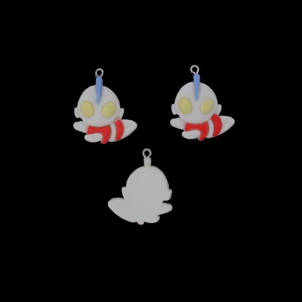 ПЛАСТМАСОВИ МЪНИСТА - РЕЗИН 3D - ВИСУЛКА - УЛТРАМЕН 07 - 26х30х7мм БЯЛО-ЧЕРВЕНО СВ.-СИНЬО СВ. - 2 бр. Отвор-1.8мм