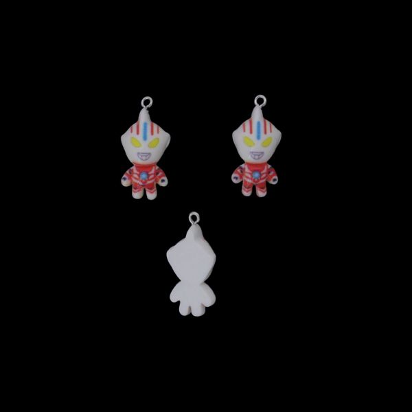 ПЛАСТМАСОВИ МЪНИСТА - РЕЗИН 3D - ВИСУЛКА - УЛТРАМЕН 10 - 15х31х9мм БЯЛО-ЧЕРВЕНО СВ.-СИНЬО - 2 бр. Отвор-1.8мм