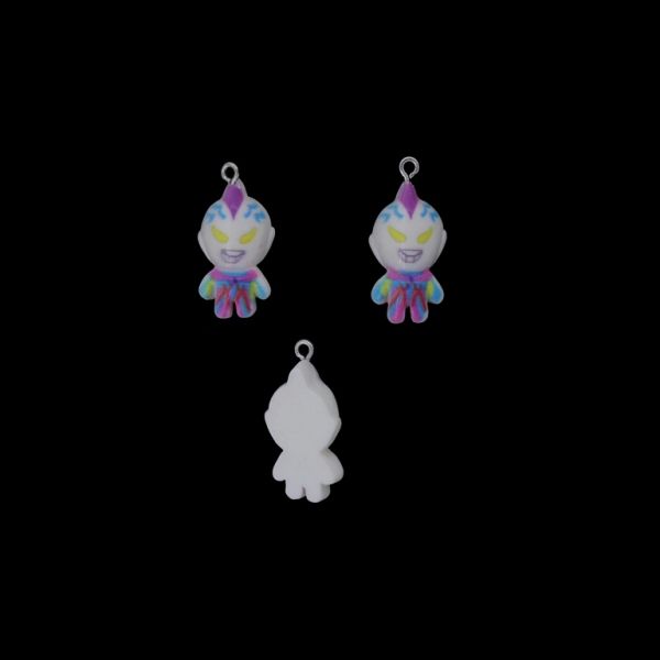 ПЛАСТМАСОВИ МЪНИСТА - РЕЗИН 3D - ВИСУЛКА - УЛТРАМЕН 12 - 14х30х9мм БЯЛО-ЛИЛАВО-СИНЬО - ПАКЕТ 20 бр. Отвор-1.8мм