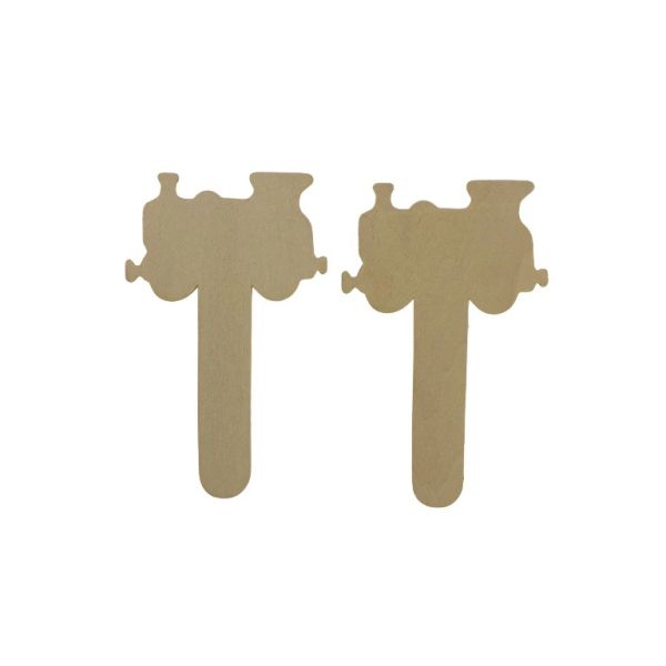 MATERIALS FOR CRAFT AND DECORATION - TOPPER FROM WOOD - LOCOMOTIVE 01 - 8.5x13.7x0.3cm NATURAL - PACKAGE 40pcs.