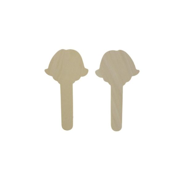 MATERIALS FOR CRAFT AND DECORATION - TOPPER FROM WOOD - GIRL 01 - 6.0x12.3x0.3cm NATURAL - 4pcs.