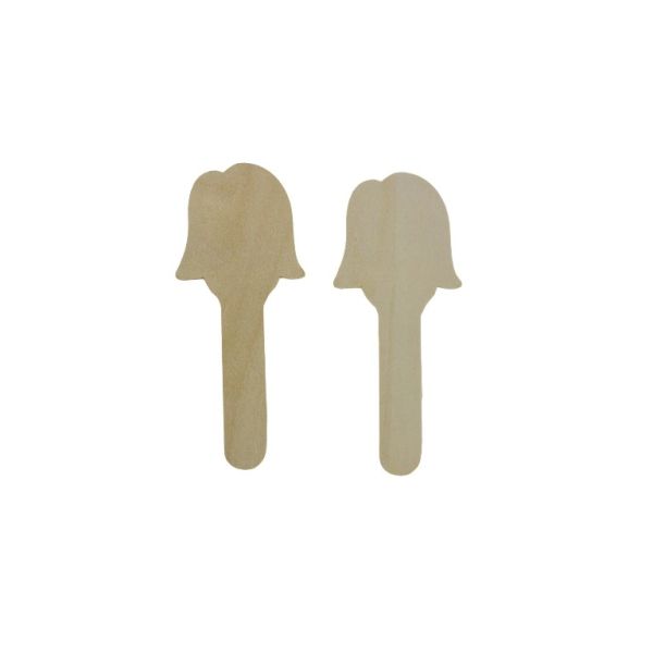 MATERIALS FOR CRAFT AND DECORATION - TOPPER FROM WOOD - GIRL 02 - 5.6x13.2x0.3cm NATURAL - PACKAGE 40pcs.