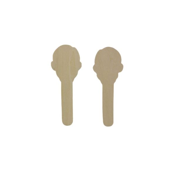 MATERIALS FOR CRAFT AND DECORATION - TOPPER FROM WOOD - BOY 02 - 5.0x13.0x0.3cm NATURAL - PACKAGE 40pcs.