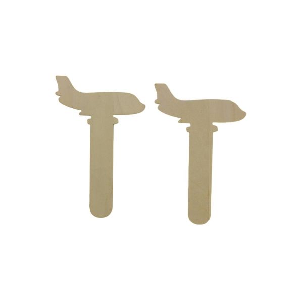 MATERIALS FOR CRAFT AND DECORATION - TOPPER FROM WOOD - PLANE 01 - 8.5x14.1x0.3cm NATURAL - 4pcs.