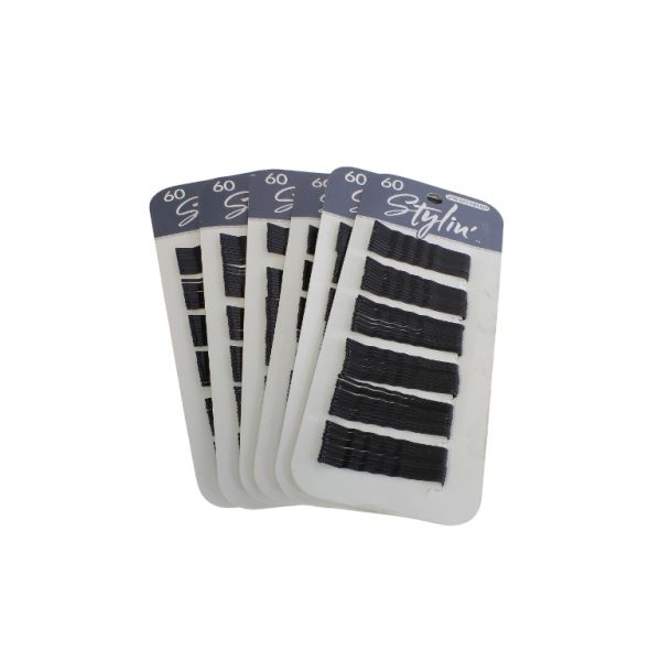 METAL ELEMENTS - BOBBY PIN - 46mm BLACK - 60pcs.