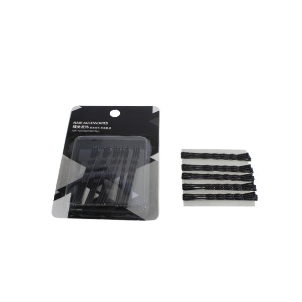 METAL ELEMENTS - BOBBY PIN - 66mm BLACK - 15pcs.