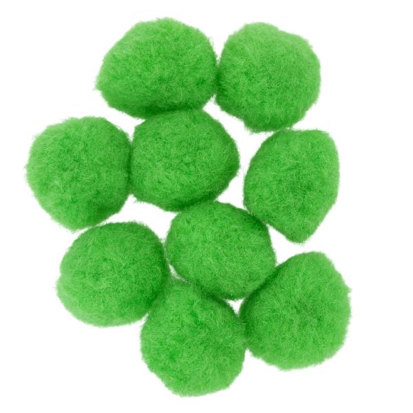 TEXTILE BEADS - POMPON POLYESTER - 20mm GREEN 68 - PACKAGE 200pcs.
