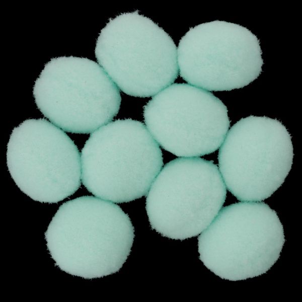 TEXTILE BEADS - POMPON POLYESTER - 20mm BLUE (LIGHT) 73 - PACKAGE 150pcs.