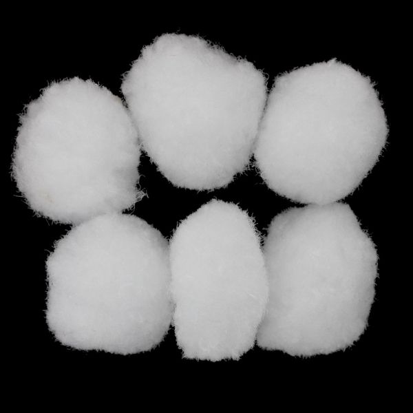 TEXTILE BEADS - POMPON POLYESTER - 24mm WHITE 31 - PACKAGE 100pcs.
