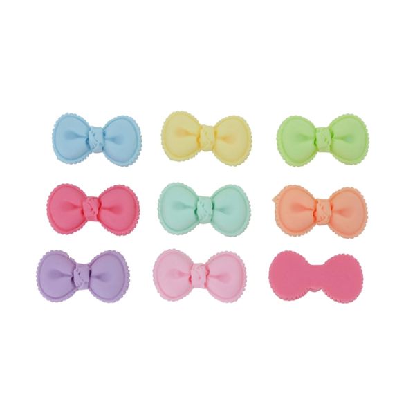 PLASTIC BEADS - RESIN 3D - FOR GLUING - RIBBON 14 - 28x15x6mm MIX - PACKAGE 30pcs. 